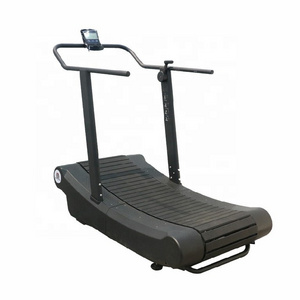 Custom LOGO High Quality Gym Fitness Equipment Professional Non Motorized Curved Mechanical Treadmill