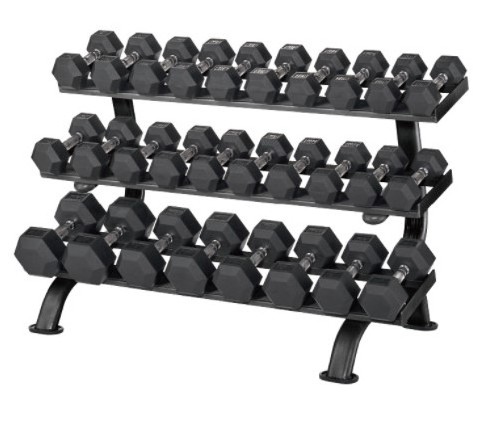 High quality  Commercial Dumbbell Set with three-layer Dumbbell Rack Fitness Equipment  and stand