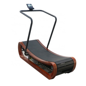 Wooden solitary unpowered treadmill unplugged unpowered tracked ultra-wide running belt treadmill fitness equipment