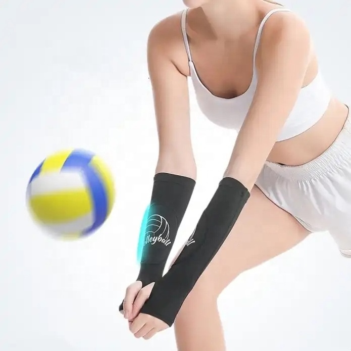 Adults Youth Passing Hitting Forearm Sleeves Volleyball Arm Sleeves with Protection Pads and Thumb Hole