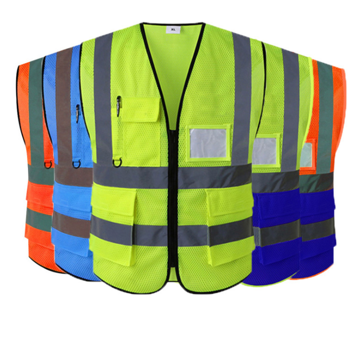 High Visibility Breathable Outdoor Working Reflective Tapes Safety Coat Night Safety Clothing Vest