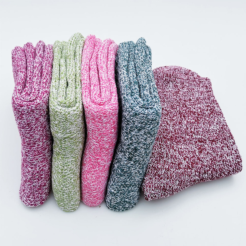 Custom compression thick heating thermal warm Ladies woman men unisex wool winter fuzzy knitted socks