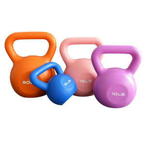 Custom 1 4 8 12 kg pink kettle bell grip handle workout competition weight sets cement kettlebell