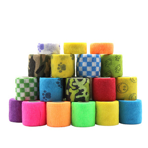 OEM sports high sticky 100% cotton elastic hook grip custom weightlifting thumb tape