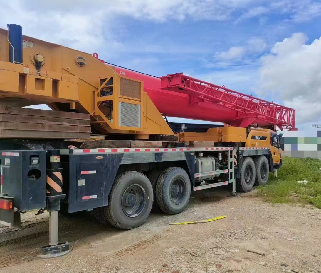 Used High  Performance SA-NY STC800E6 80 ton all terrain mobile crane construction equipment truck with crane