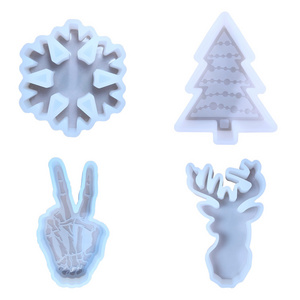 DIY hand candle mold christmas tree for candle making casting craft chocolate soap candle wax melt silicone molds