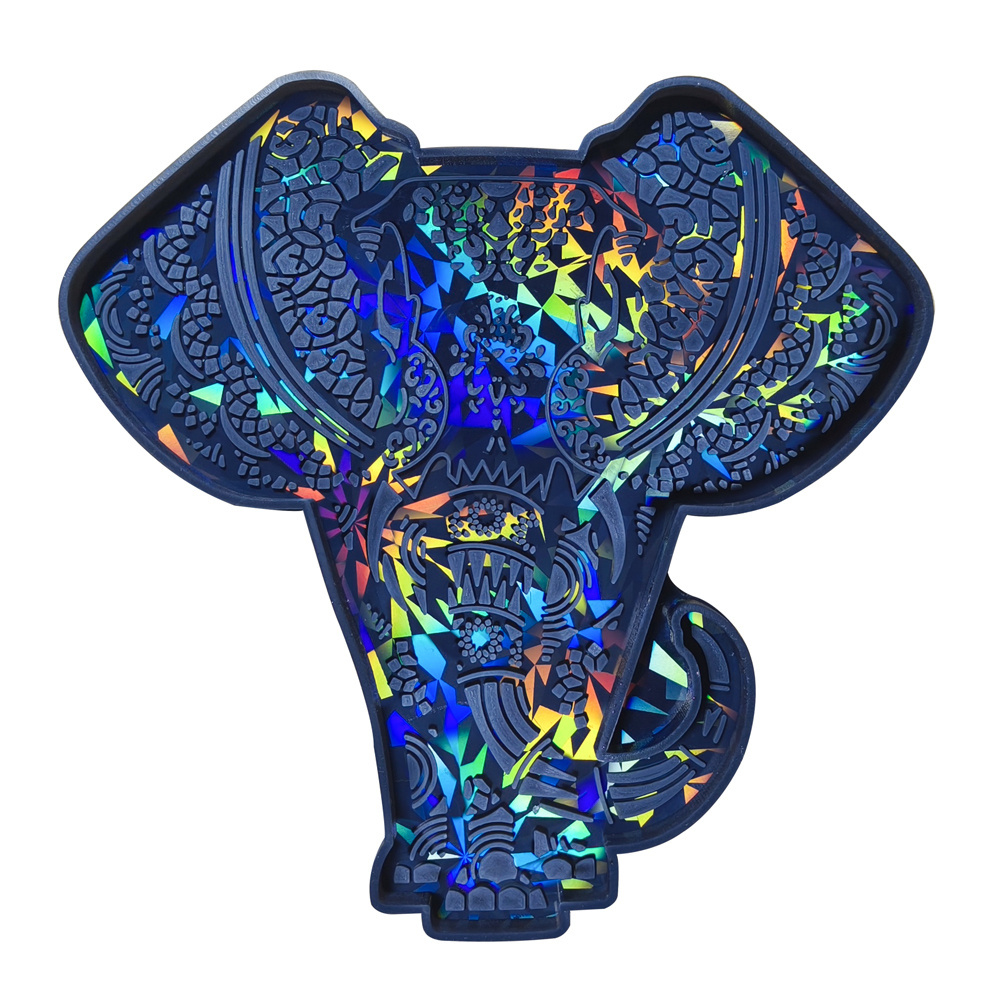 Holographic silicone elephant New Year wall stickers cover ugly hole stickers DIY mold