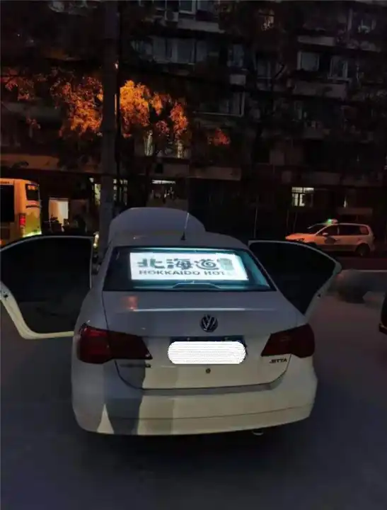 GPS Position Mobile Car Bus HD Advertising LED Display Screen 4G Wifi ultra transparent Wide Volt Power Rear Window Display