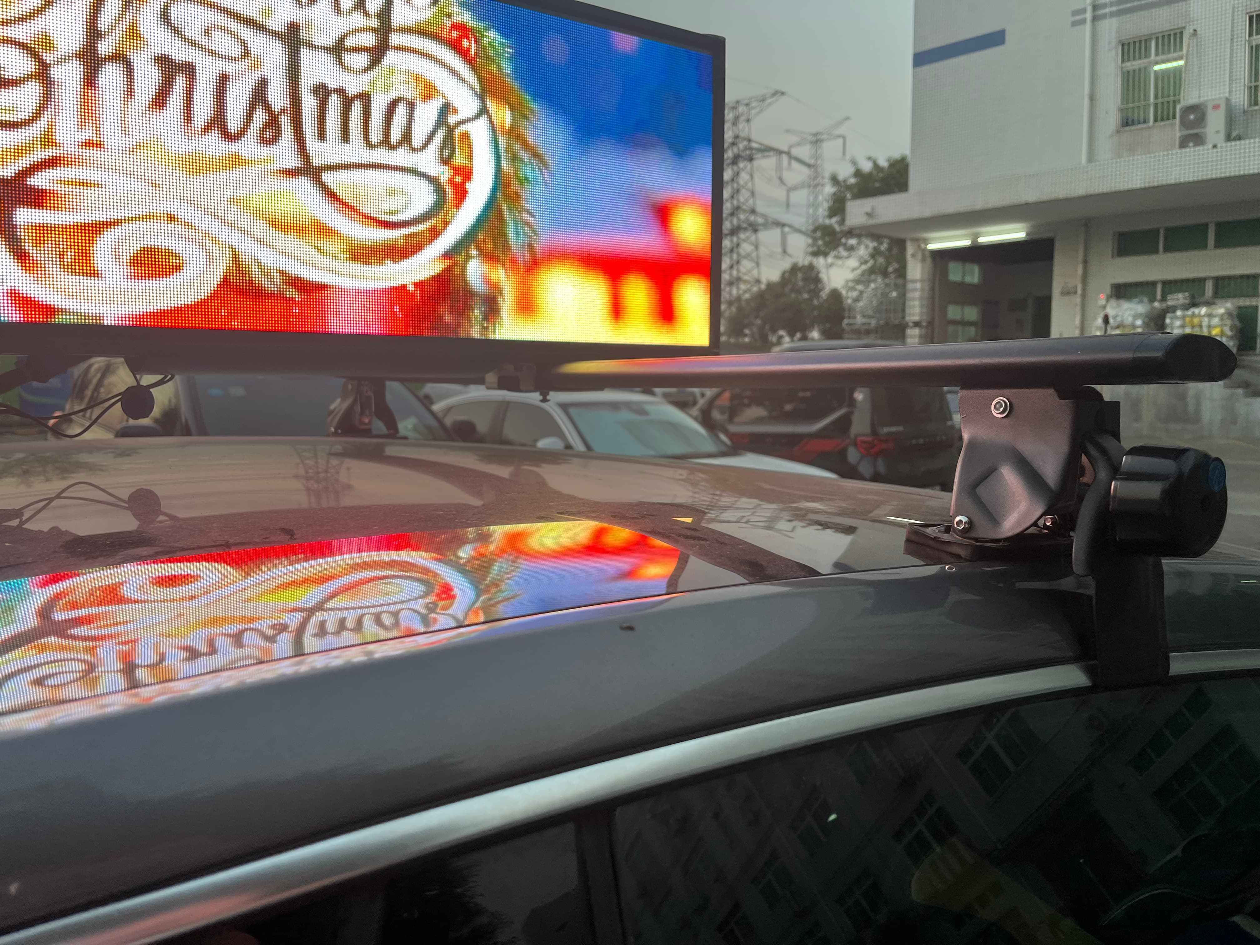 High Brightness Taxi Rooftop Advertising Led Double Face Led Video Screen Car Roof Led Outdoor Display