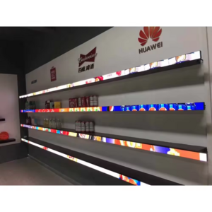 Supermarket P1.8 Digital Signage Shelf Led Screen Smart Shelve Led display Sport Ticker Strip Electronic advertising Displays