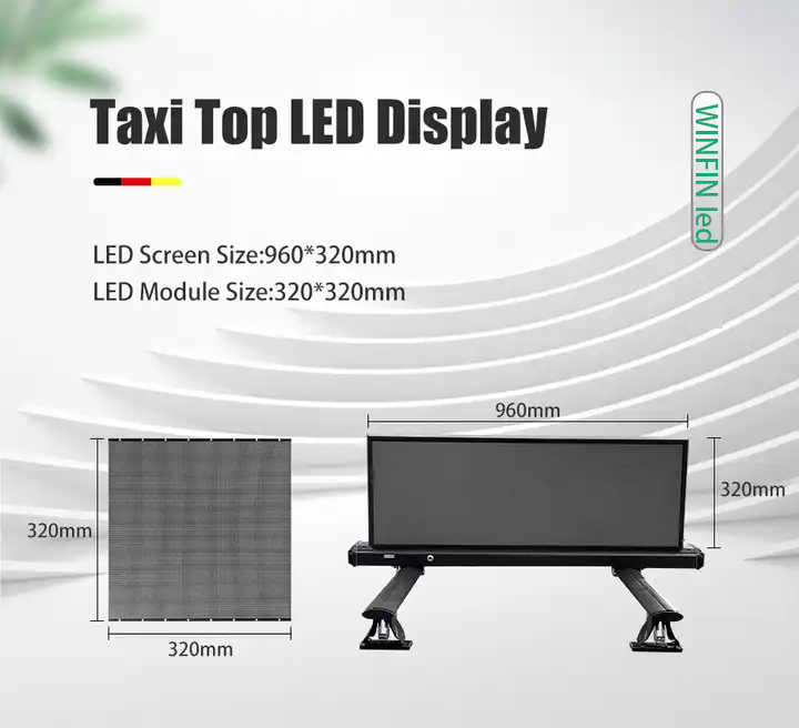 Outdoor Scrolling Double Sided Taxi LED Sign P2.5 Waterproof Car Advertising Taxi Top LED Display Screen