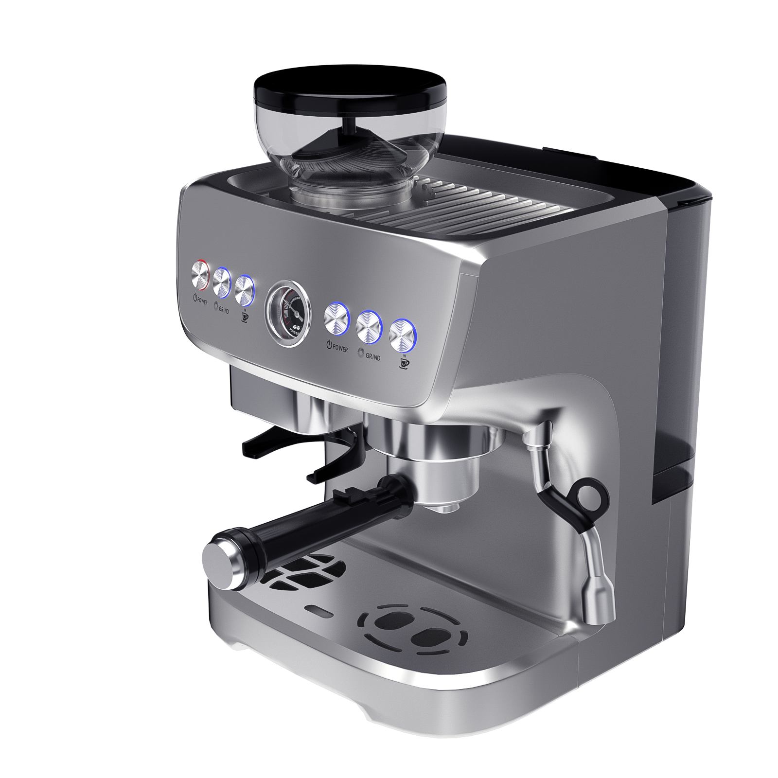 New Brand Automatic Coffee Maker 1-4 Cup Commercial Expresso Machine With Display