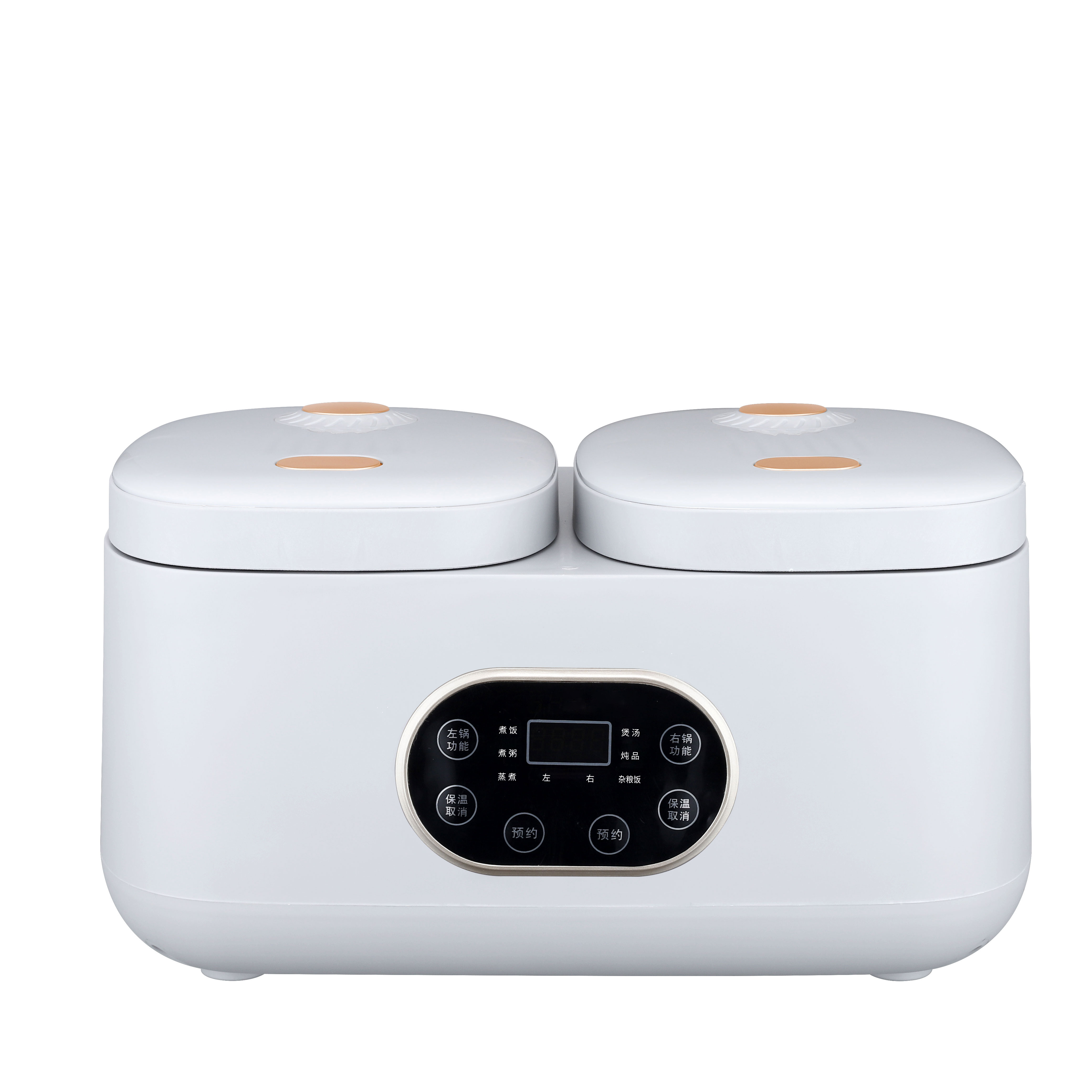 Electric Rice Cooker 2+2L Household Double-Pot Multi-Function Cooker Automatic Soup and Health Pot Rice Cooker Can Cook Stew