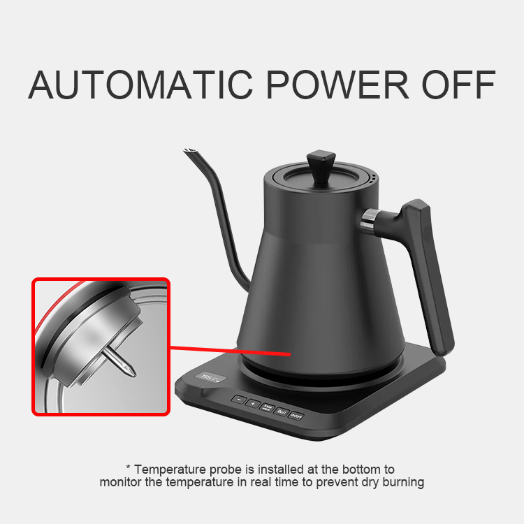 Home Appliances Electric Coffee Kettle Gooseneck Kettle Mini with Removable stainless steel tea infuser glass electric kettle