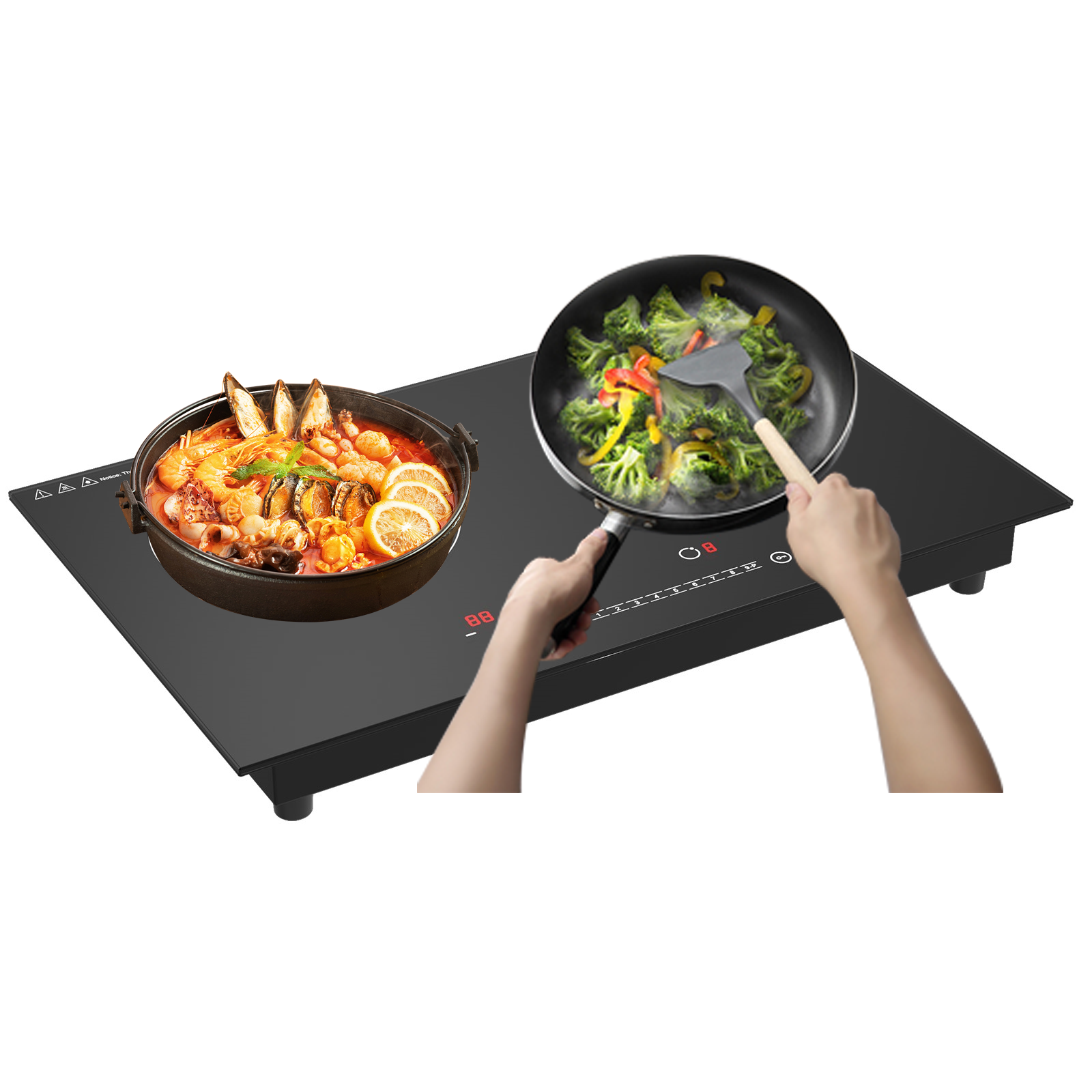 Factory Price Multifunctional Electric Double Stove Induction Cooker 2 Plates Gas Stove Smart Household Electric Cooktop