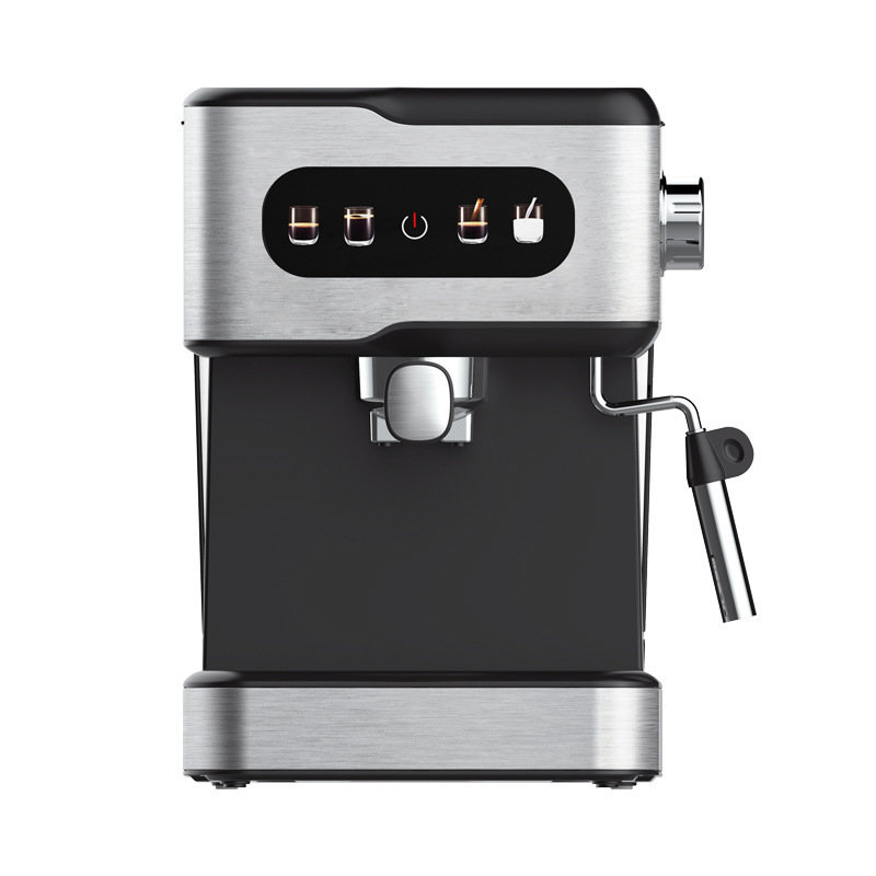 silver semi-automatic electric high quality 1.5L removable water milk frother 10 cup espresso 3 in 1 smart coffee makers