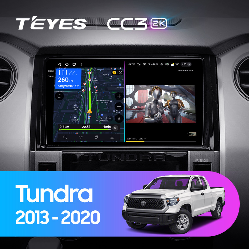 TEYES CC3L CC3 2K For Toyota Tundra XK50 2013 - 2020 Car Radio Multimedia Video Player Navigation stereo GPS Android 10 No 2din