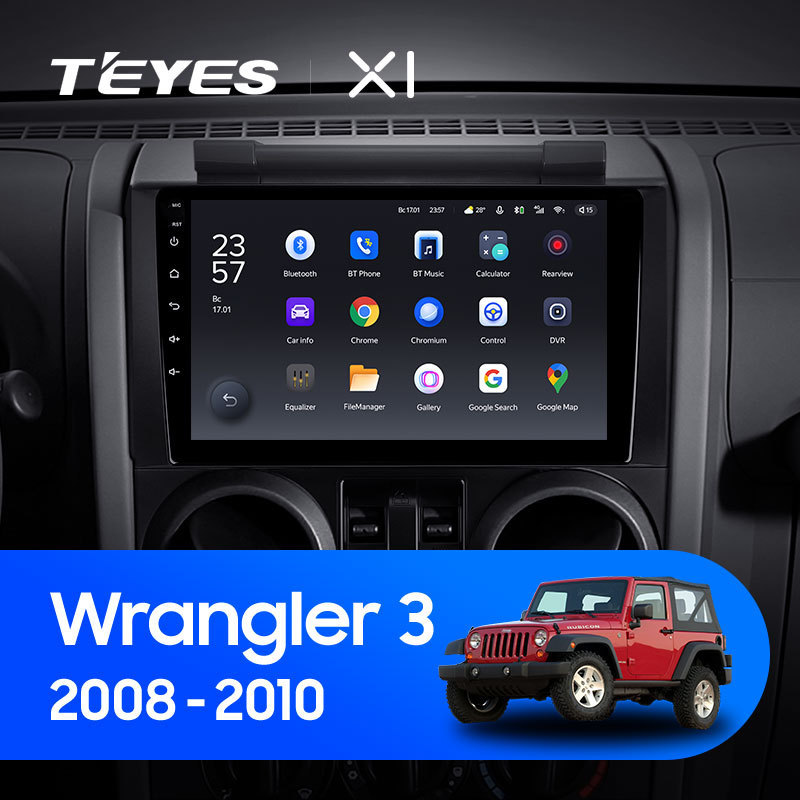 TEYES X1 For Jeep Wrangler 3 JK 2008 - 2010 Car Radio Multimedia Video Player Navigation GPS Android 10 No 2din 2 din dvd