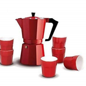 Percolator Moka Espresso Coffee Maker Perculator Stove Top Stovetop  Red