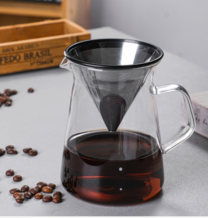 New arrival Carafe Drip Coffee Pot 60 Pour Over Glass Range Coffee Server Coffee Kettle Brewer Barista Percolator