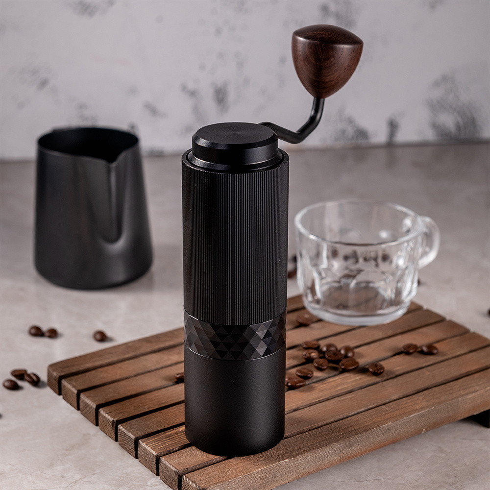 manual coffee grinder with 38mm 5core burr 3 bearings portable coffee mill Adjustable espresso grinder