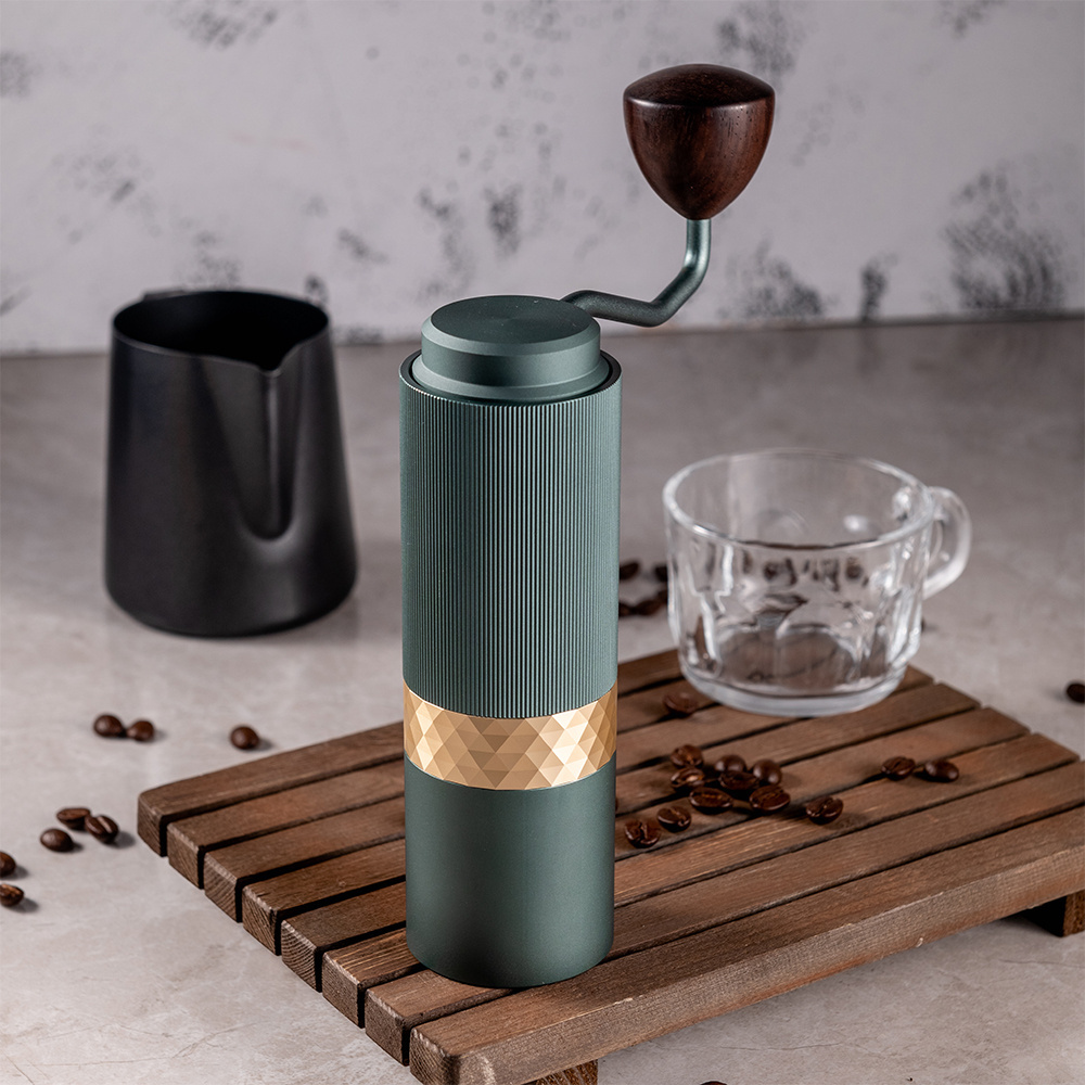 manual coffee grinder with 38mm 5core burr 3 bearings portable coffee mill Adjustable espresso grinder