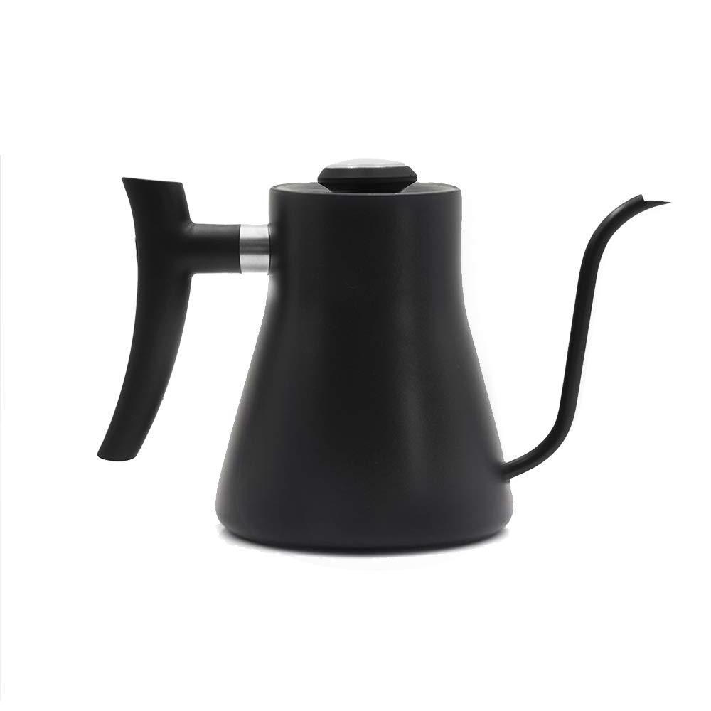 Barista Gooseneck Pour Over Coffee Kettle with Thermometer Black