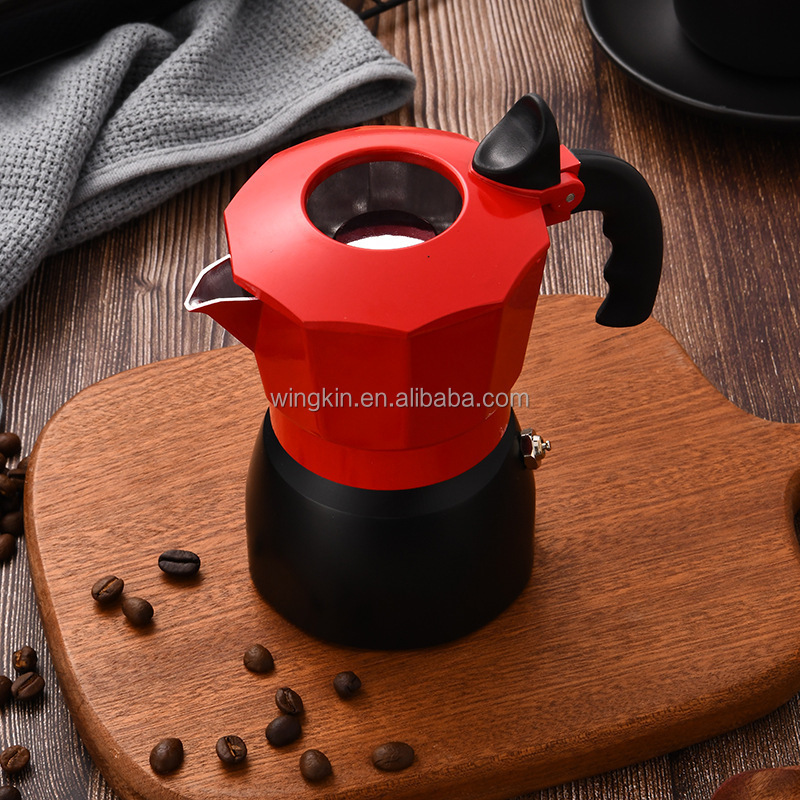 Moka Pot Coffee Pot Double Valve Pot Household Hand Punch Drip Filter 3 cups