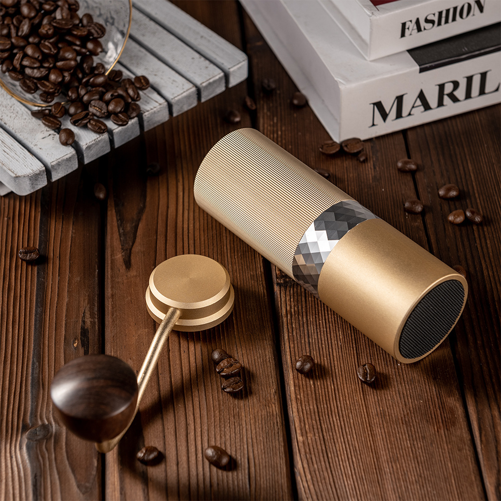 manual coffee grinder with 38mm 5core burr 3 bearings portable coffee mill Adjustable espresso grinder