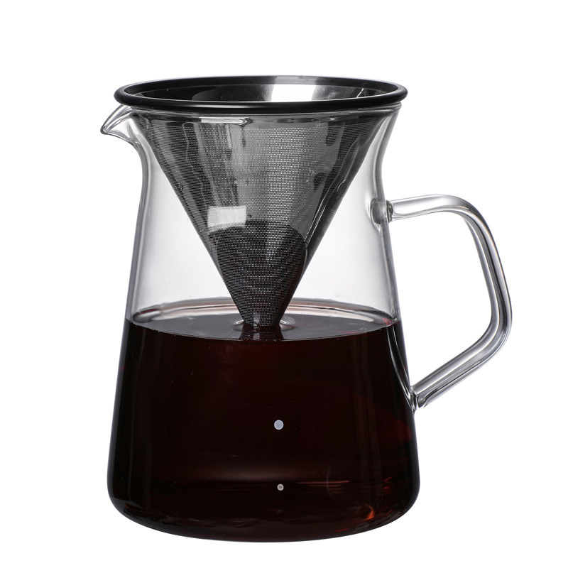 New arrival Carafe Drip Coffee Pot 60 Pour Over Glass Range Coffee Server Coffee Kettle Brewer Barista Percolator