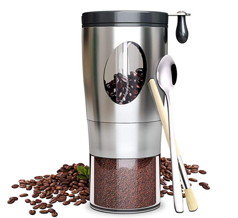 Manual Coffee Grinder with 5-Level Grinding Ceramic Conical Burr Mill