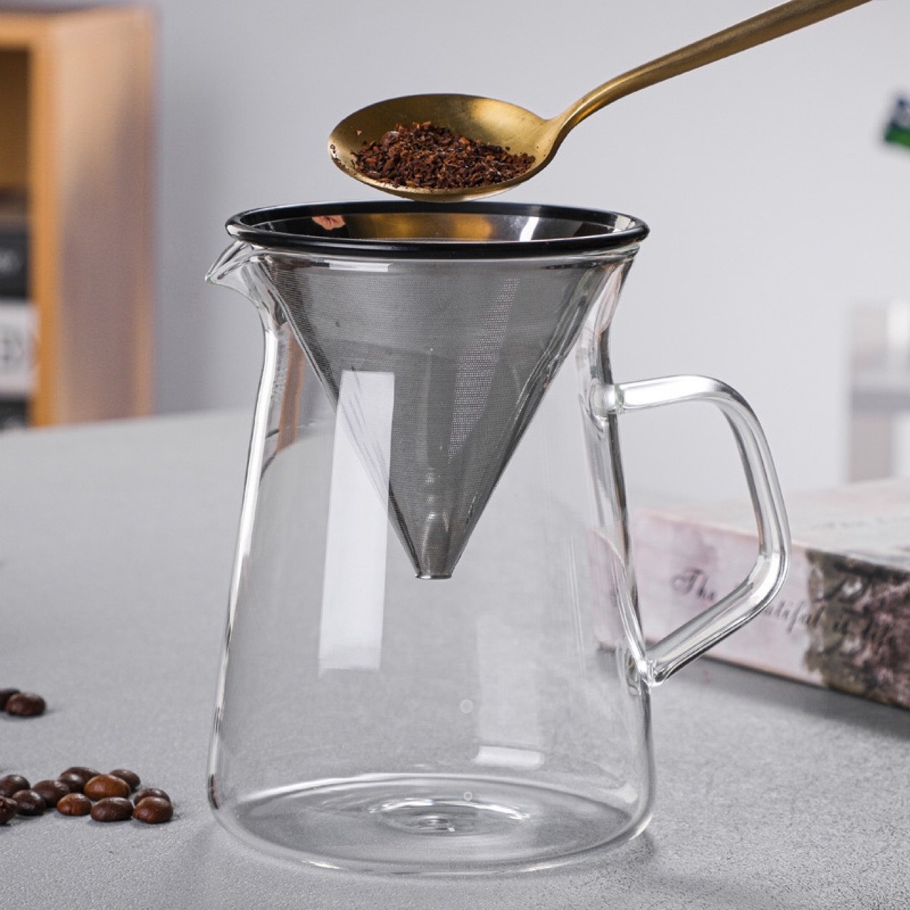 New arrival Carafe Drip Coffee Pot 60 Pour Over Glass Range Coffee Server Coffee Kettle Brewer Barista Percolator