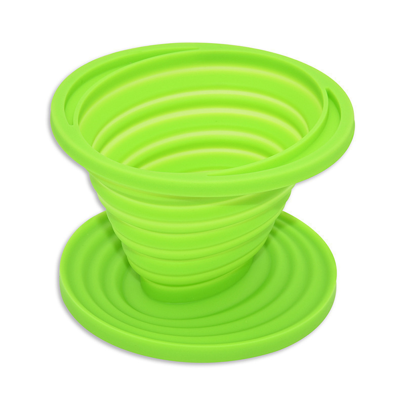 Silicone Pour Over Coffee Dripper Filter Reusable Cone Drip Cup Foldable Maker