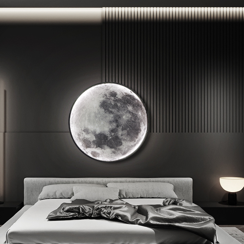 Modern exquisite moon style Morden living room background wall lights simple bedroom bedside LED wall lamps