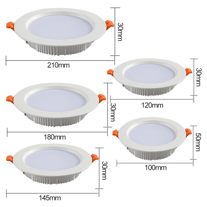 4 6 8 inch LED Round Down Light 5W 9W 12W 18W 24W Slim Recessed   Spotlight Dimmable Panel LED Downlight