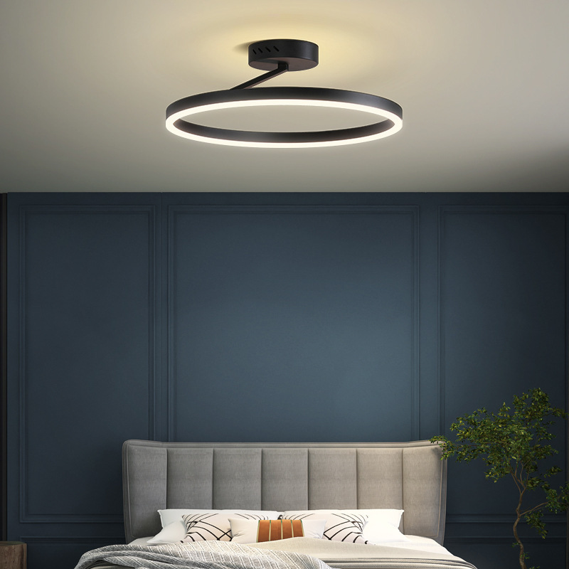 New RC Dimmable Circle rings popular art designer for living room bedroom hotel office Modern led ceiling lights