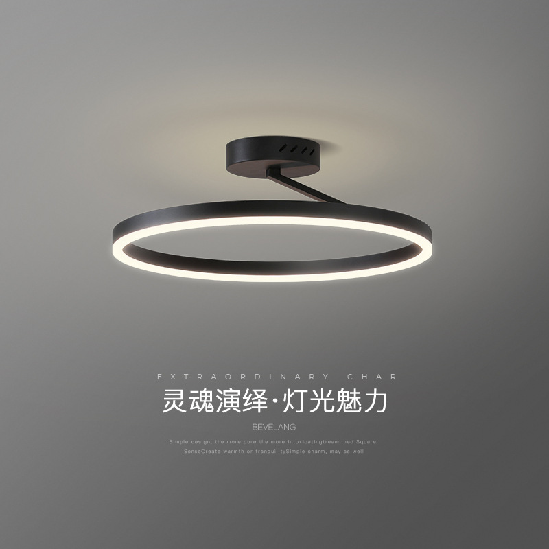 New RC Dimmable Circle rings popular art designer for living room bedroom hotel office Modern led ceiling lights