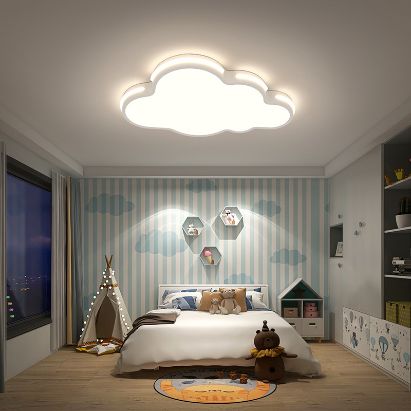 New Creative white Cloud Ceiling Lamp Bedroom Children's Bedroom Led Lights Iron Modern Acrylic for Kids room decor living room