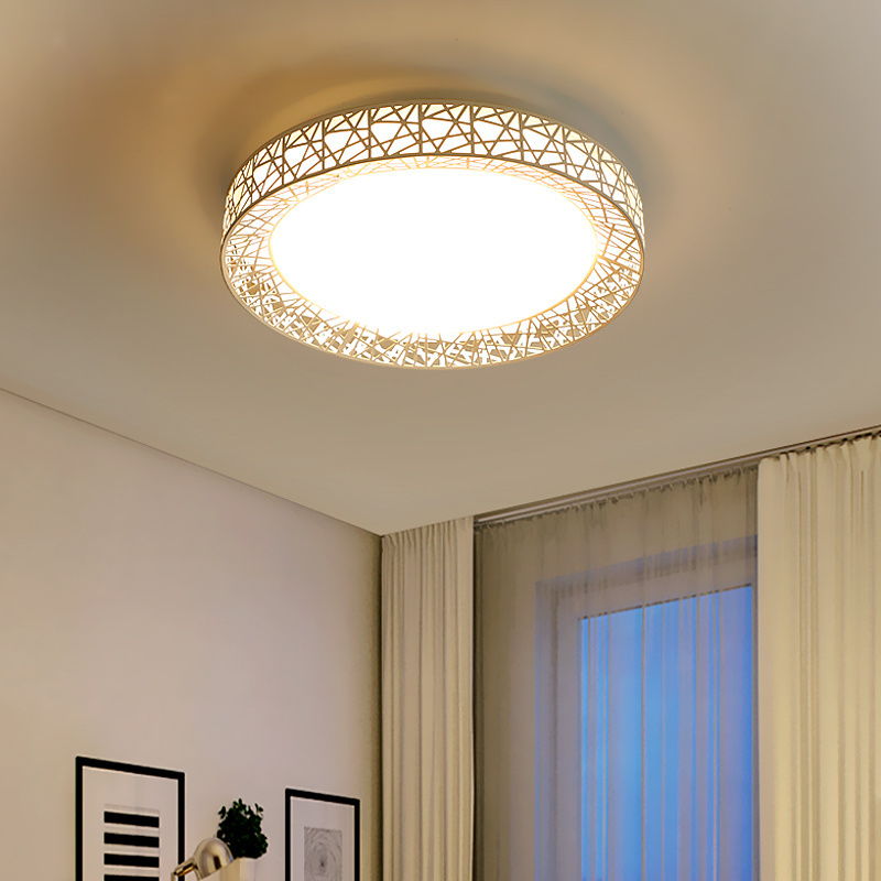 Fancy Decorative LED Ceiling Light Modern Bird Nest Round Luxury Metal Acrylic 90 Surface Mounted Large Light Drawing and Design