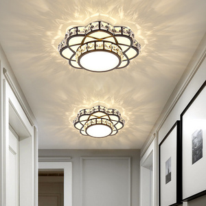 Mini Modern LED Crystal Ceiling Light Fixture Flower Gold Design home decor Crystal corridor Aisle Lights