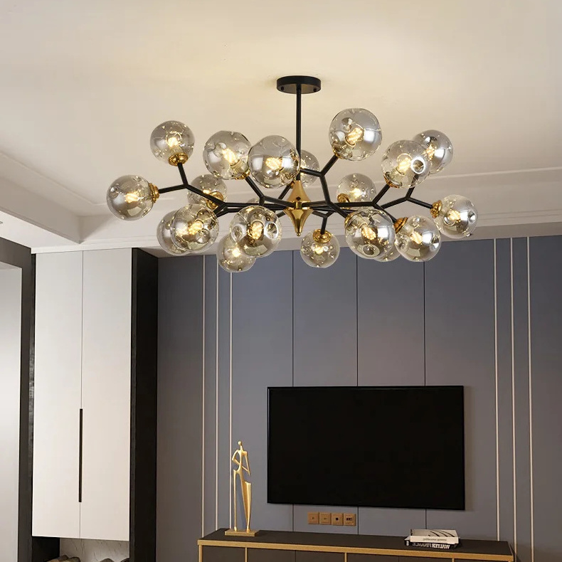 Vintage Gold Living Room Dining Room Chandelier Multi Head Best Selling Bedroom e27 Pendant Lights