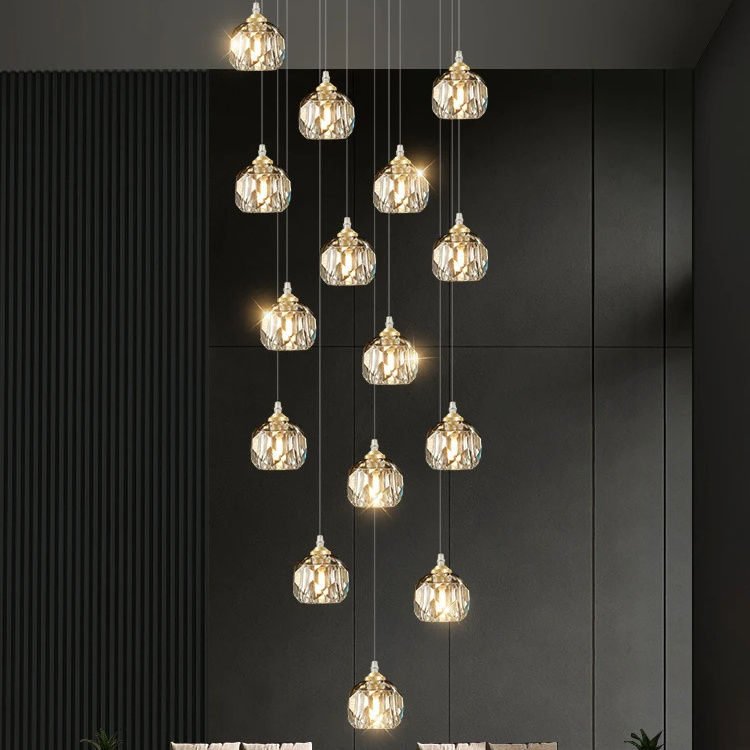 Superior sense of personality villa living room chandelier popular dining room stairwell pendant light