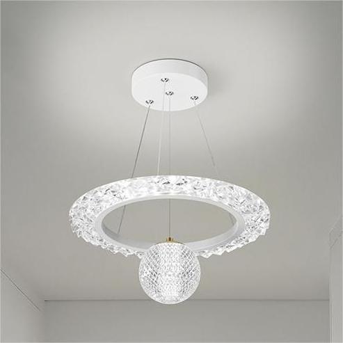 Light luxury design models bright aisle entrance acrylic chandelier creative minimalist balcony staircase entry small chandelier