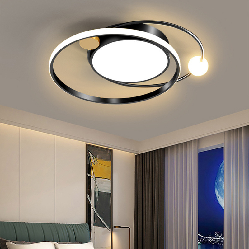 Zhongshan Light Creative geometric round Living Room Designer Art Lighting Modern Simple cct changing led ceiling light