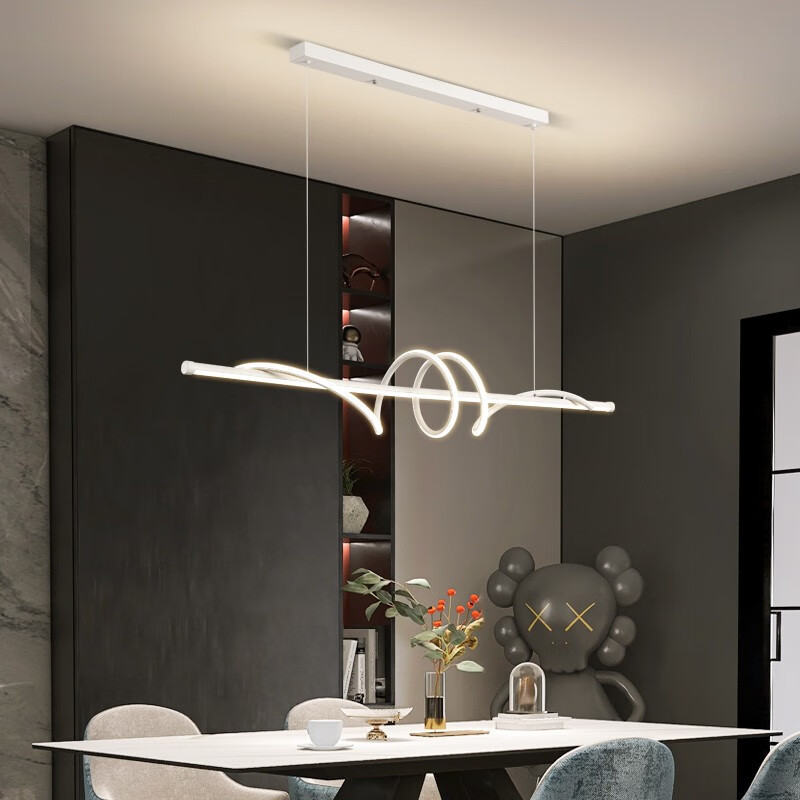 Linear Long Chandeliers Dining Room Kitchen Living Room Led hanging light Creative art Design Morden Metal classic pendant lamp