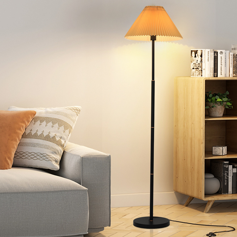 New Arrival Creative Corner cloth iron floor standing white Lamps Bedroom Decorative Bedside classic Floor Lamp