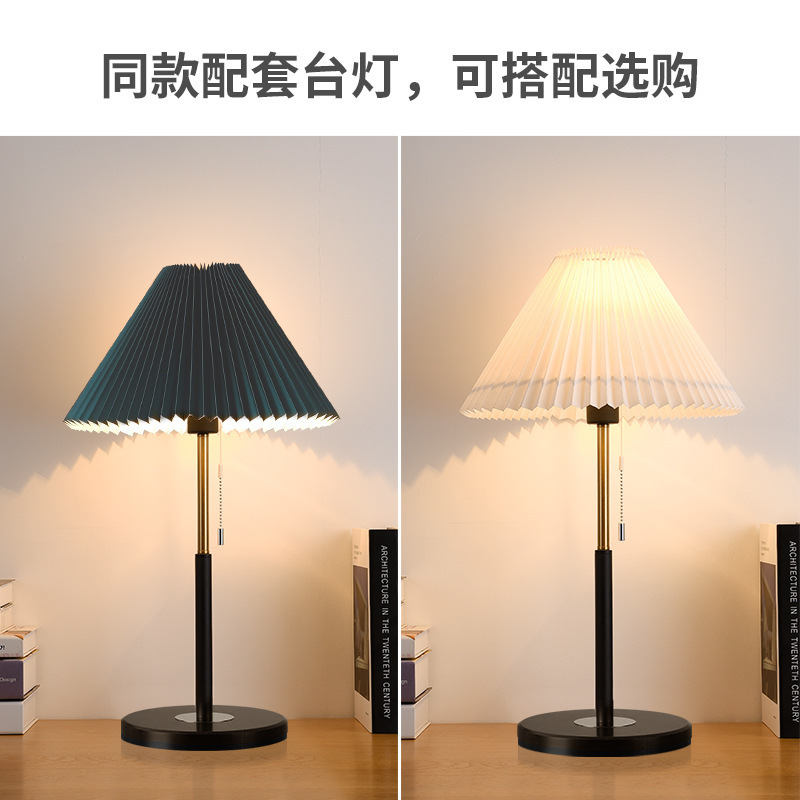 Classic simple umbrella pleated cover art living room sofa floor lamp practical high quality bedroom bedside floor light