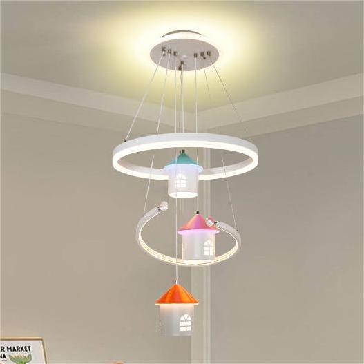 New modern minimalist light luxury pumpkin bedroom chandelier design children's room dining room led pendant light