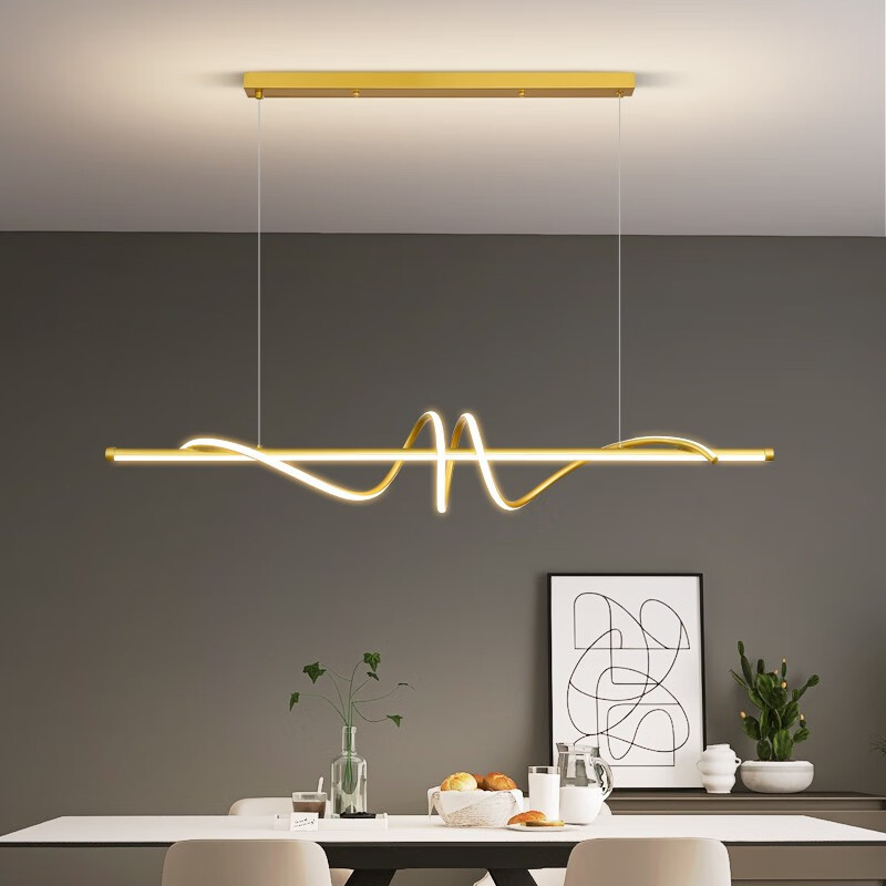 Linear Long Chandeliers Dining Room Kitchen Living Room Led hanging light Creative art Design Morden Metal classic pendant lamp