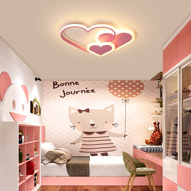 modern cartoon style art two love boys and girls room lights could pink acrylic lovely led ceiling lights for bedroom home decor